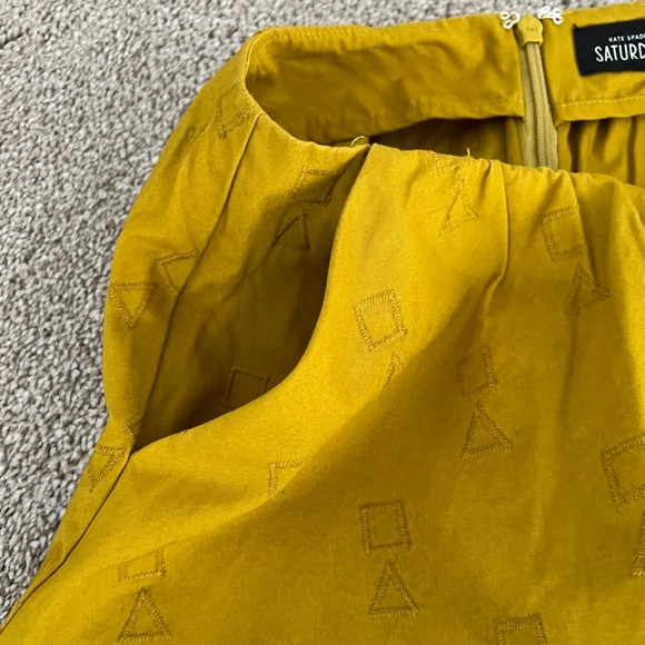 Kate Spade Saturday Mustard Yellow Circle Skirt - Picture 5 of 9